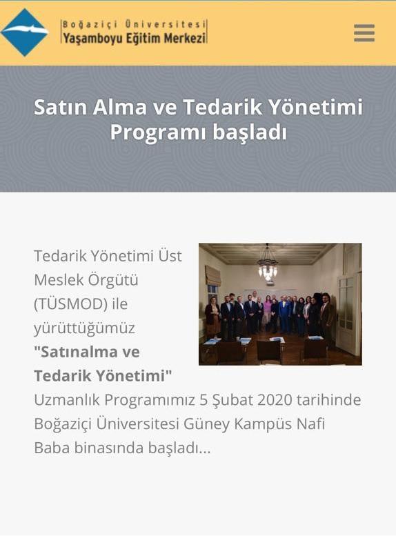 TÜSMOD - BUYEM Satınalma ve Tedarik Yönetimi Programı www.serkanuygur.com.tr